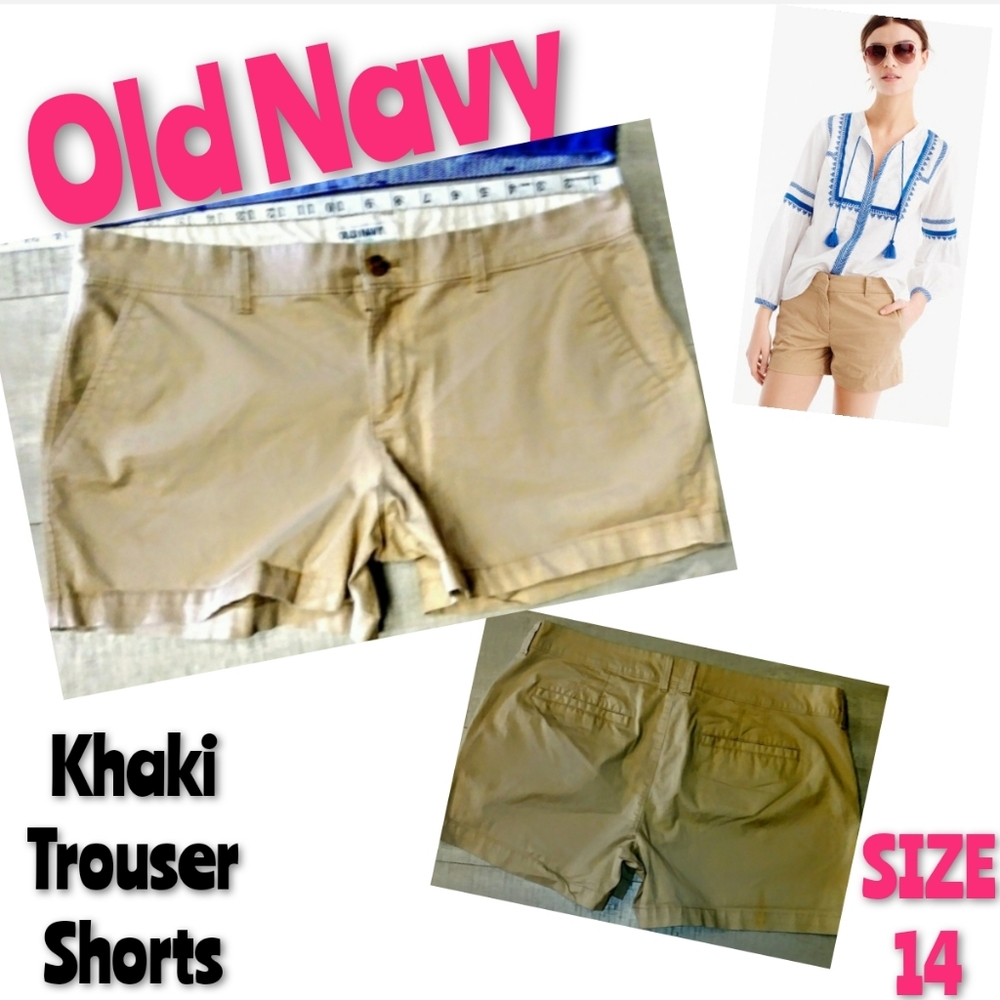 Old Navy Shorts Size 14 Khaki Trouser Stre…